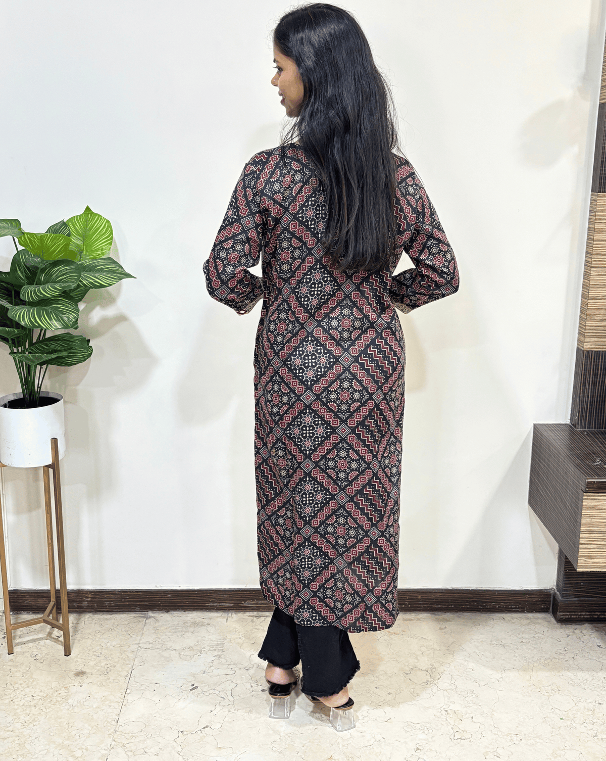 Prisha Ajrakh Long Kurti