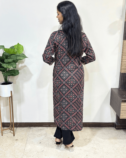 Prisha Ajrakh Long Kurti