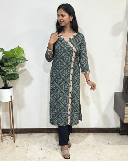 Prisha Ajrakh Long Kurti