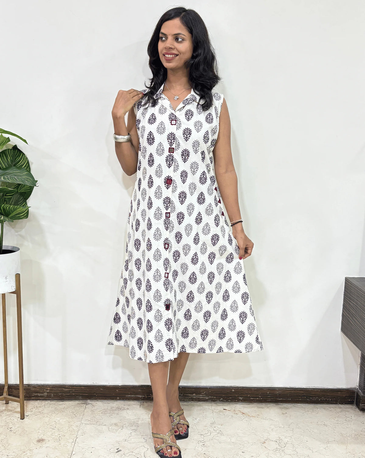 Kiara Ajrakh Sleeveless  One Piece