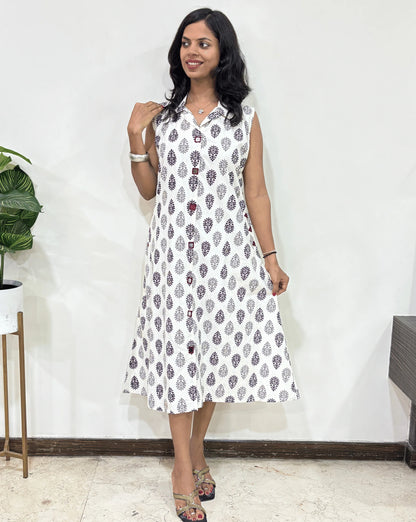 Kiara Ajrakh Sleeveless  One Piece