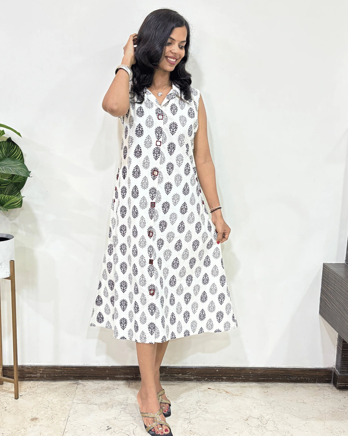Kiara Ajrakh Sleeveless  One Piece