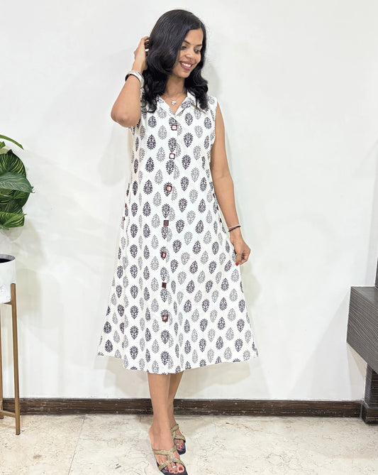 Kiara Ajrakh Sleeveless  One Piece
