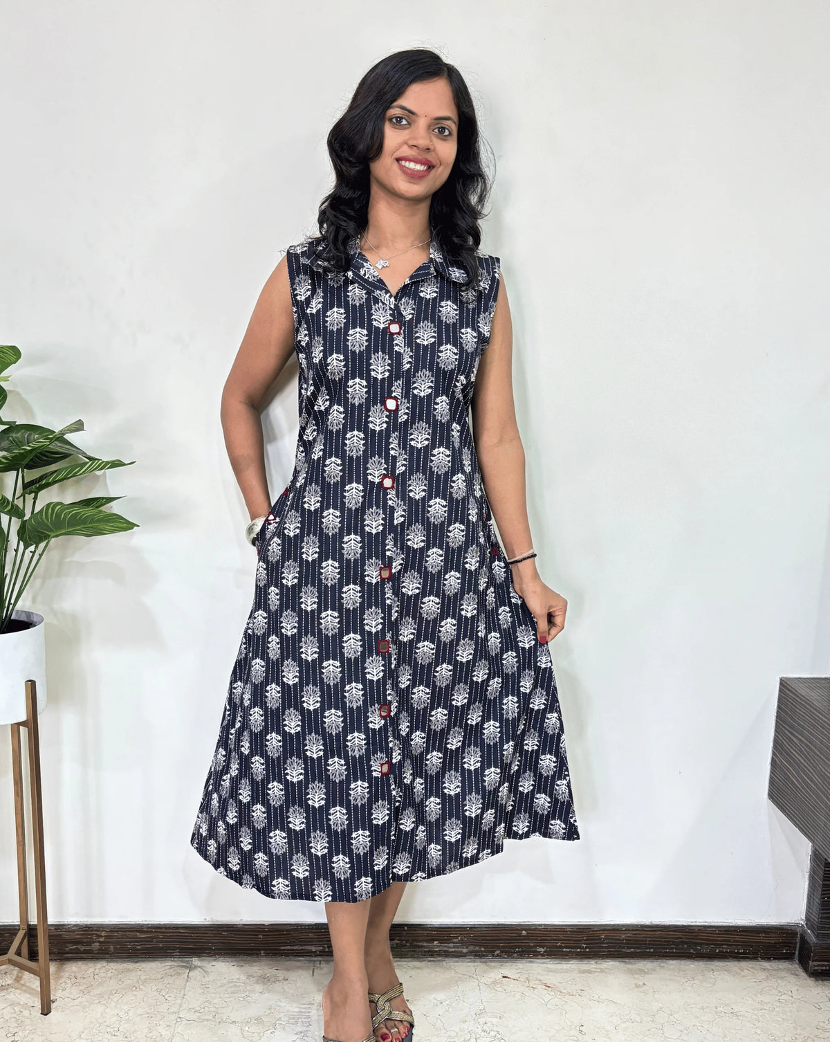 Kiara Ajrakh Sleeveless  One Piece