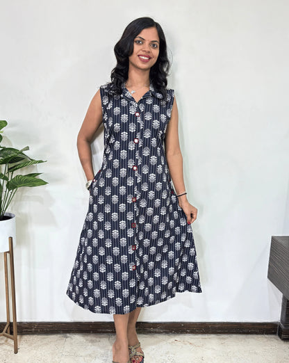 Kiara Ajrakh Sleeveless  One Piece
