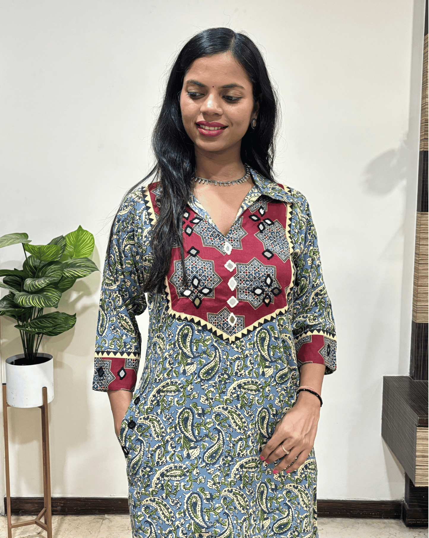 Vanya Ajrakh Long Kurti