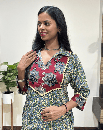 Vanya Ajrakh Long Kurti
