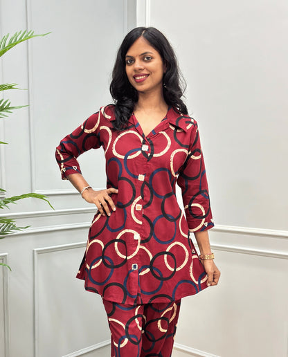 Shreya Ajrakh Co-ord Set