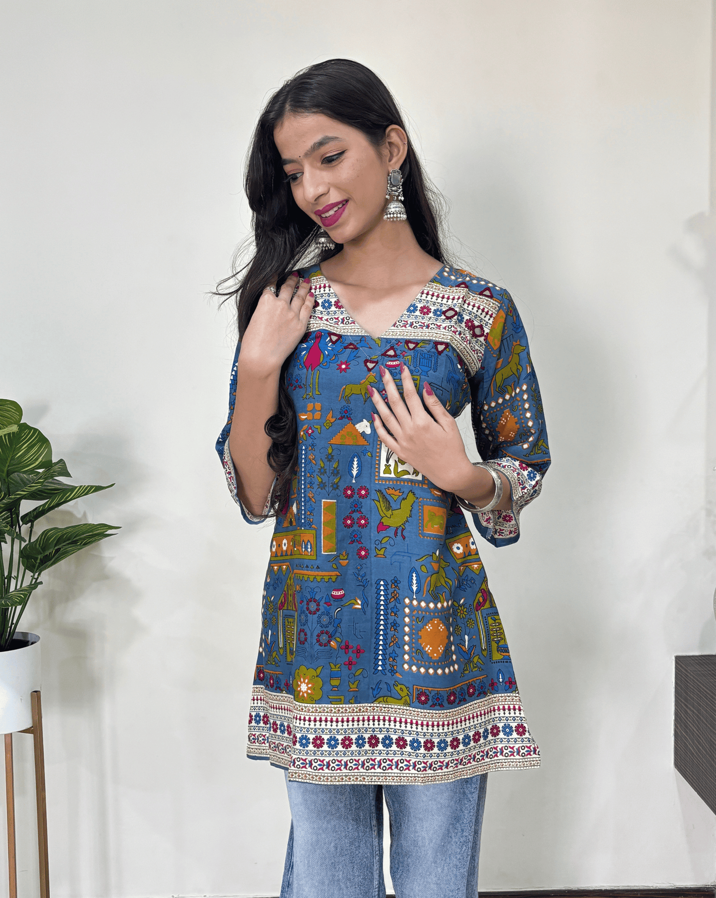 Manu Ajrakh Short Kurti
