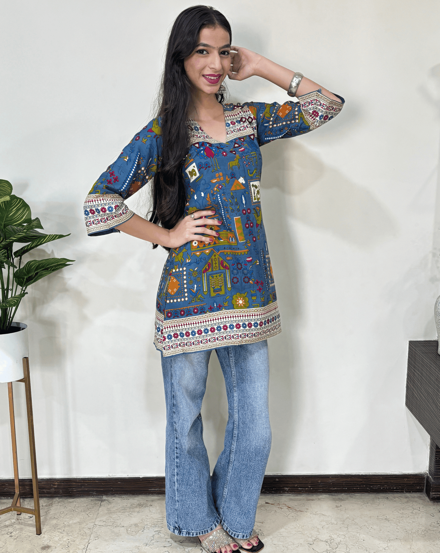 Manu Ajrakh Short Kurti