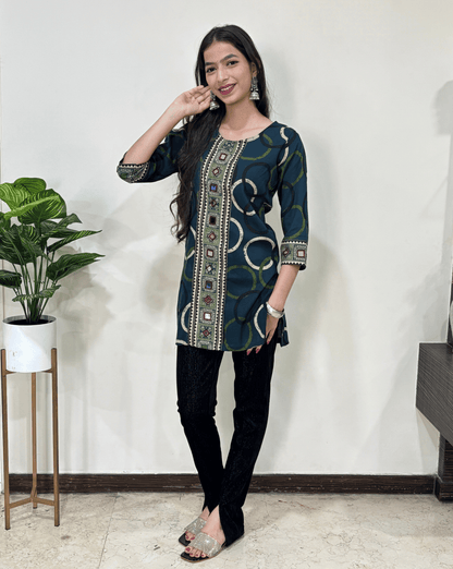 Kritika Ajrakh Short Kurti