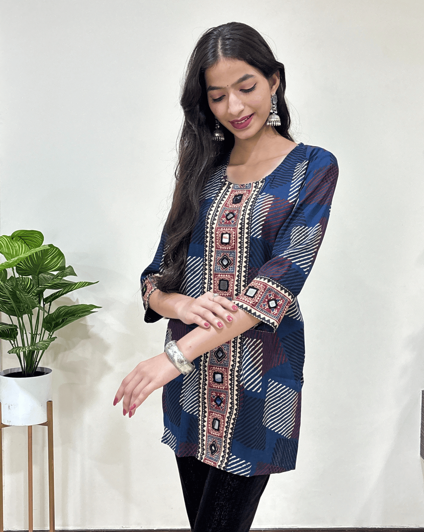 Kritika Ajrakh Short Kurti