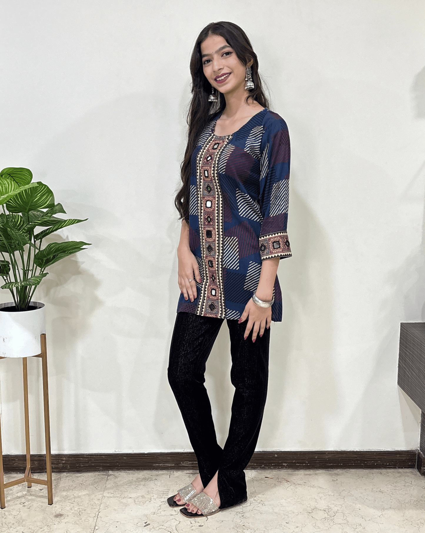 Kritika Ajrakh Short Kurti
