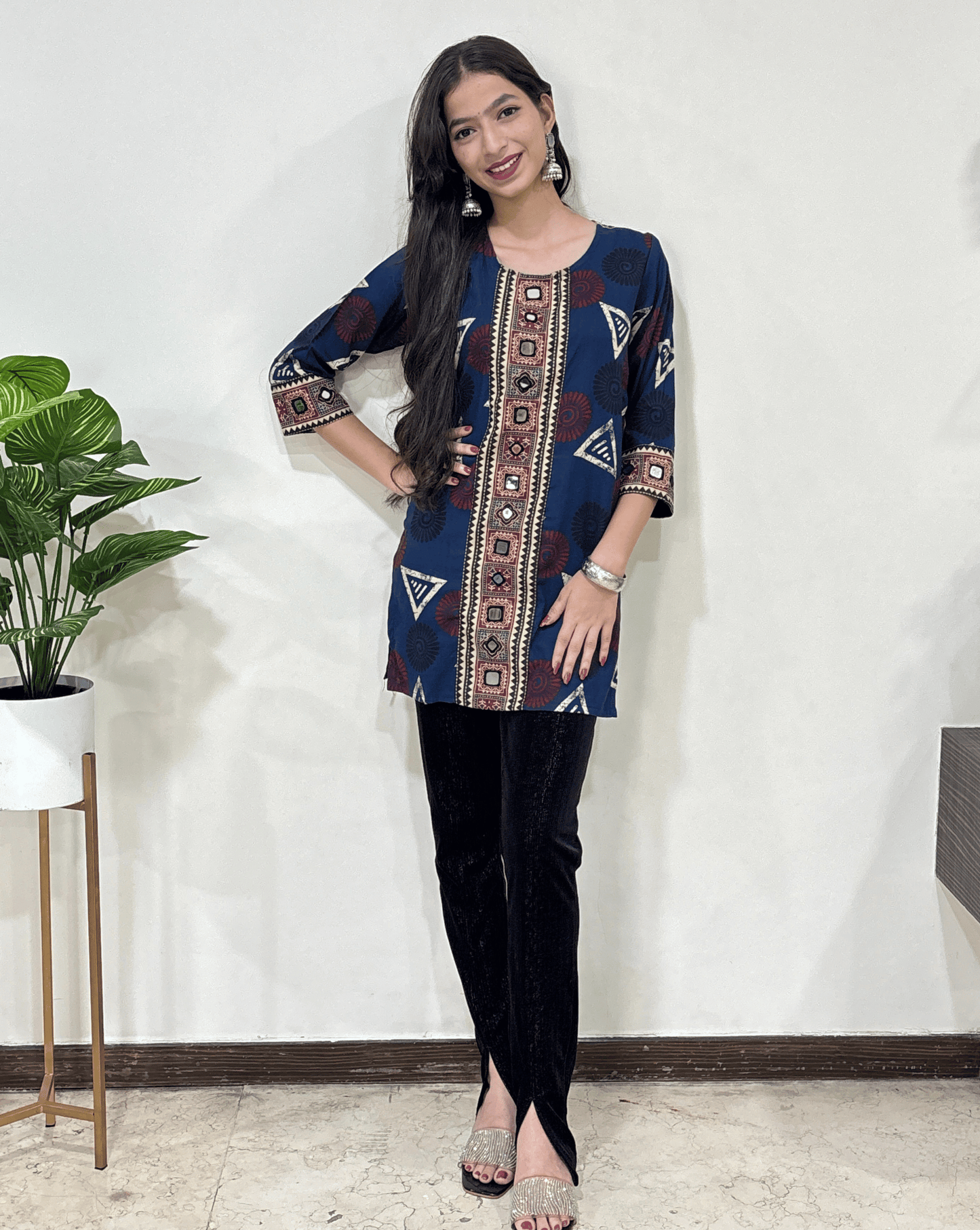 Kritika Ajrakh Short Kurti