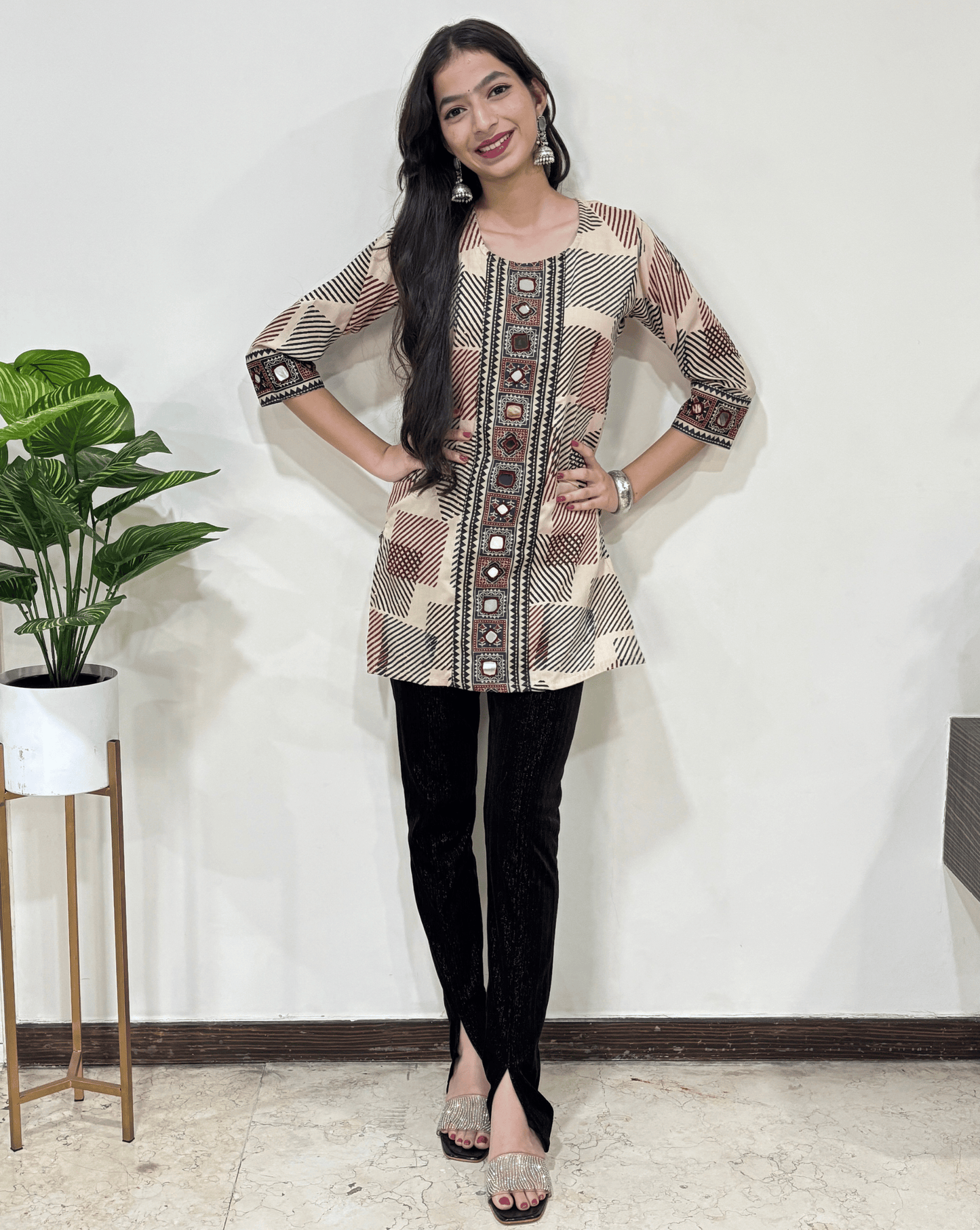 Kritika Ajrakh Short Kurti
