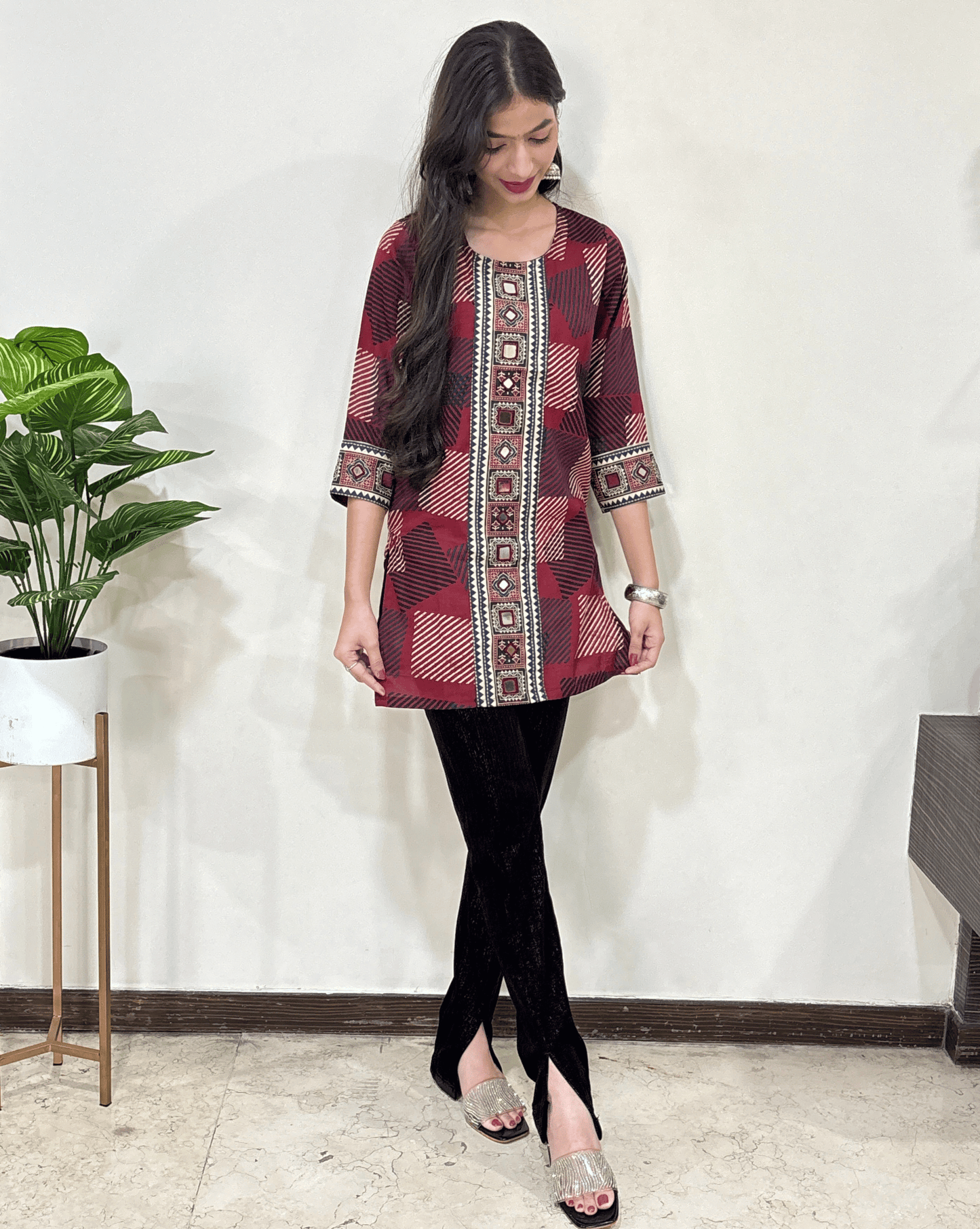 Kritika Ajrakh Short Kurti