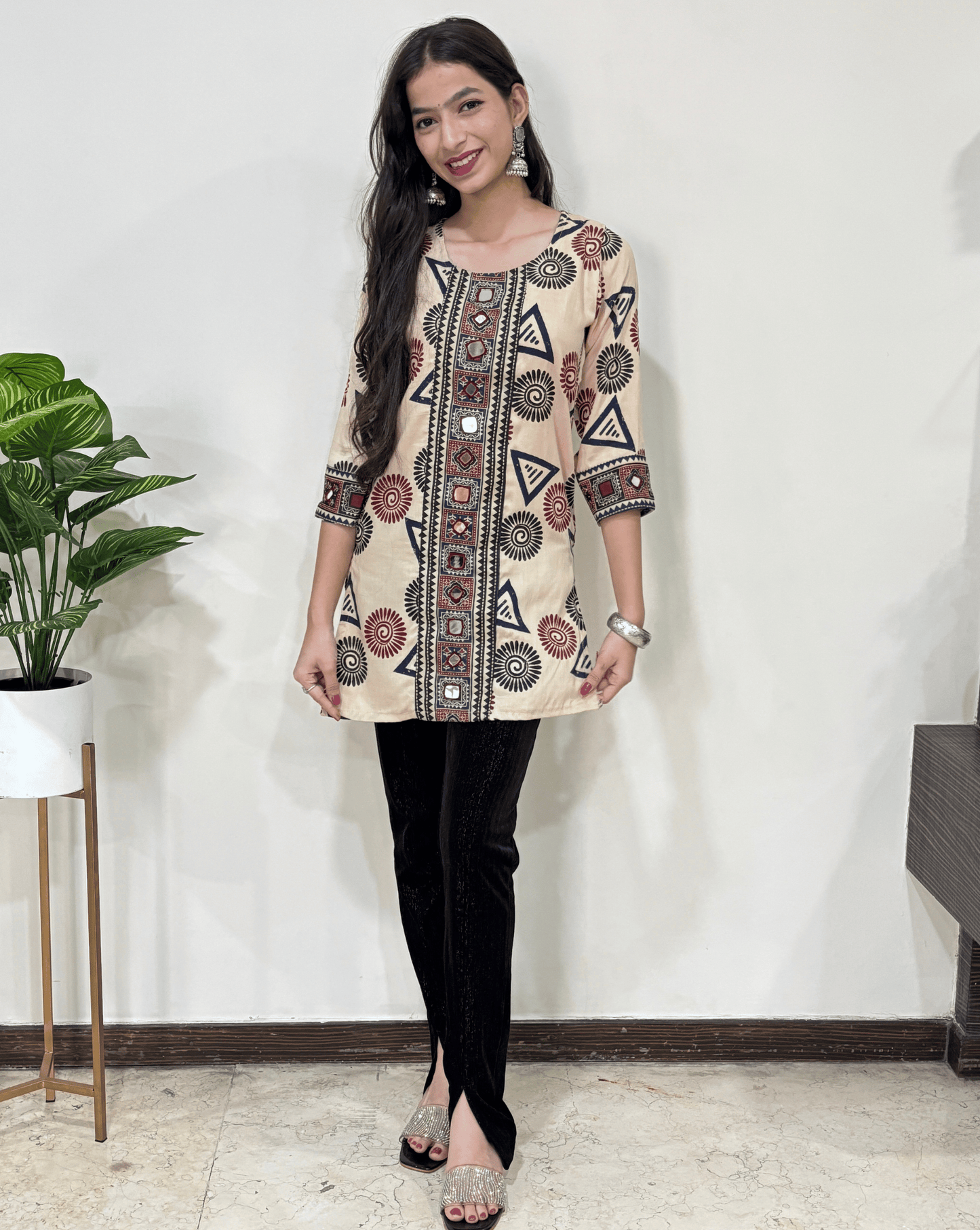 Kritika Ajrakh Short Kurti