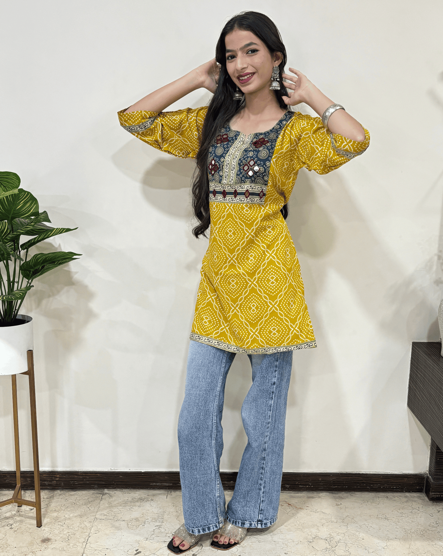 Rang Ajrakh Short Kurti