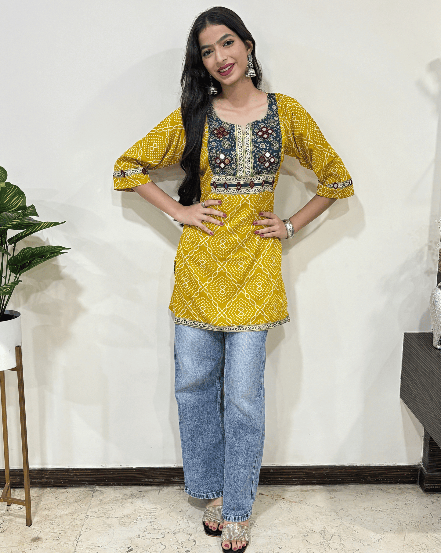 Rang Ajrakh Short Kurti