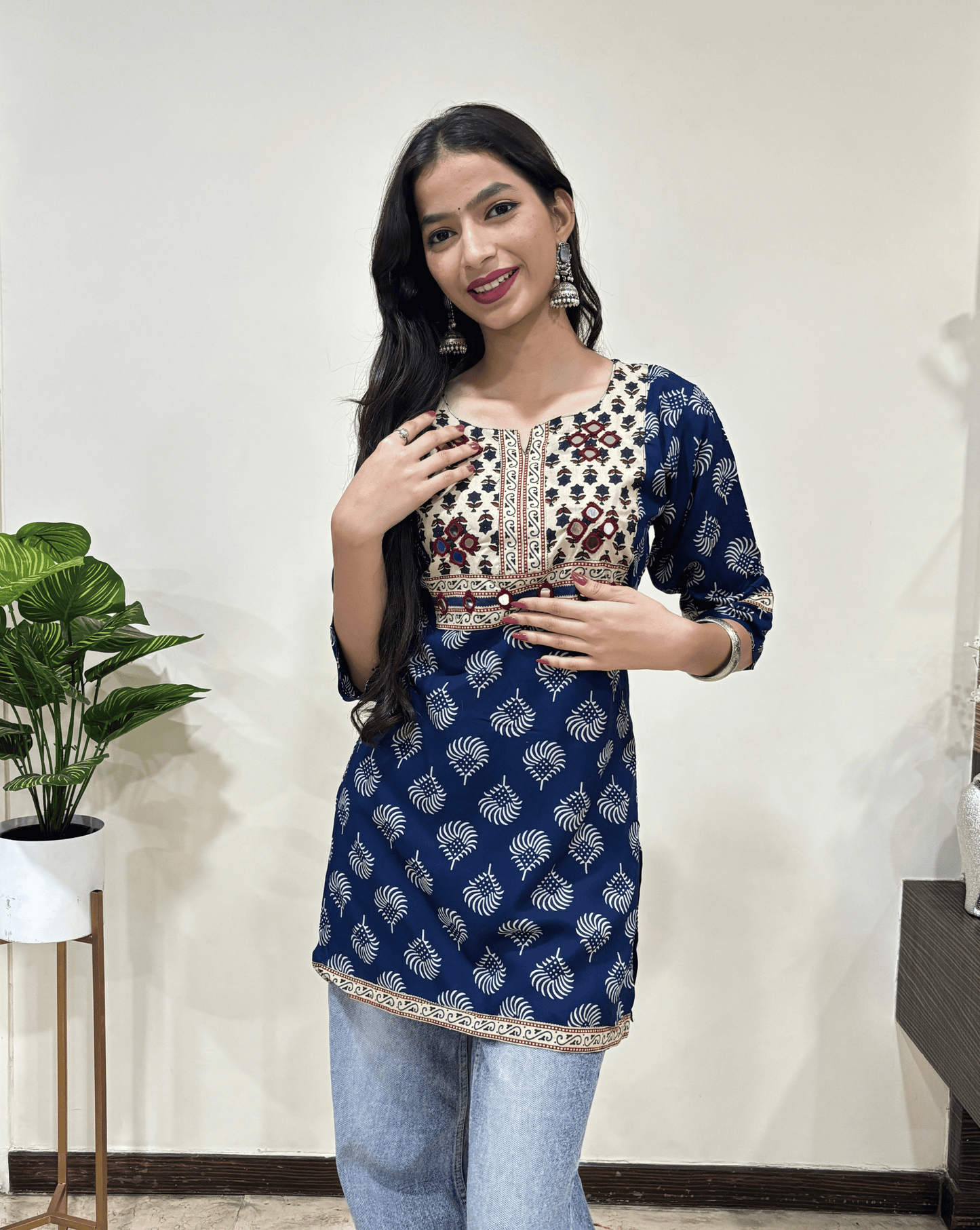 Rang Ajrakh Short Kurti