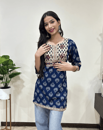 Rang Ajrakh Short Kurti