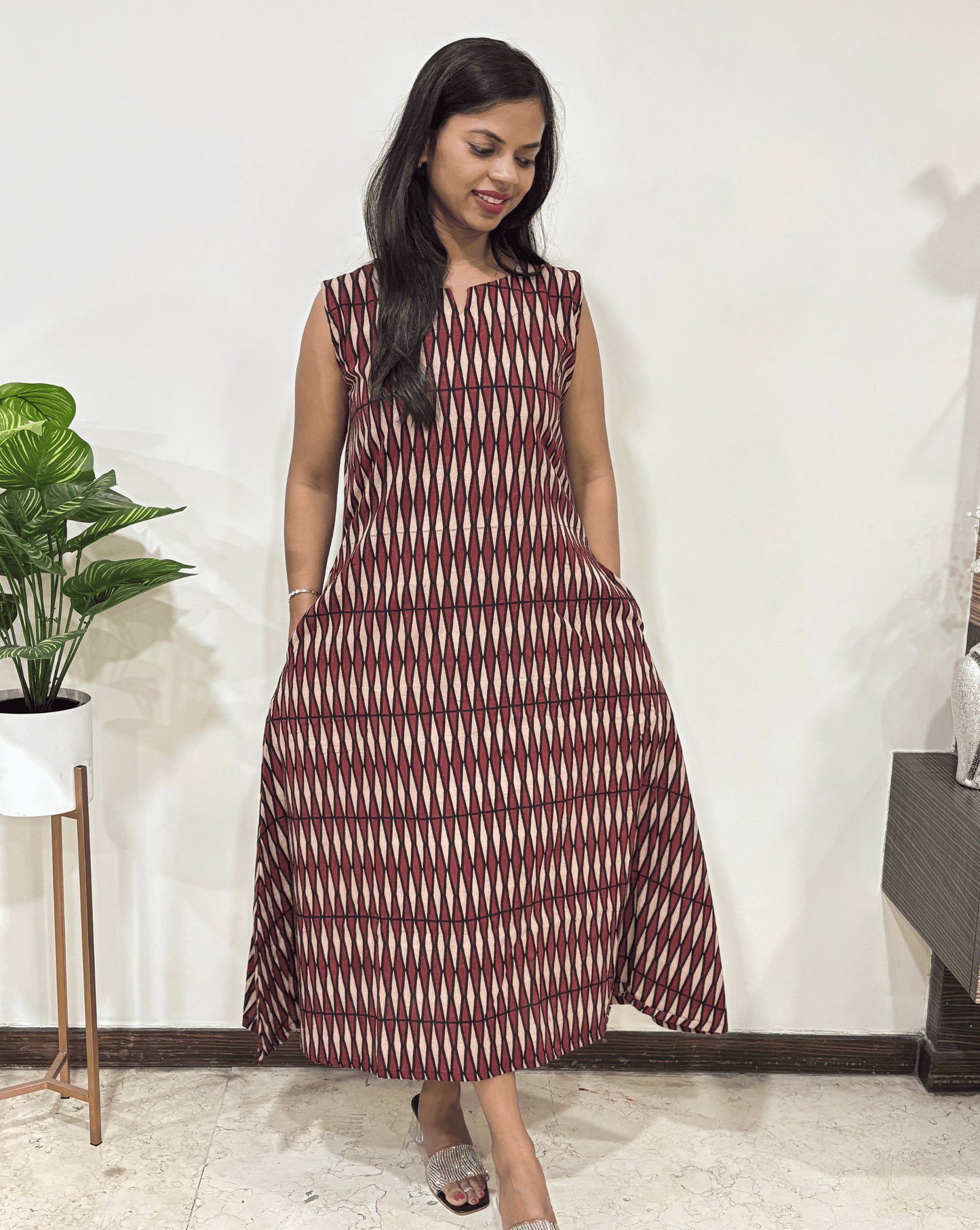 Isha Handblock Ajrakh One-piece