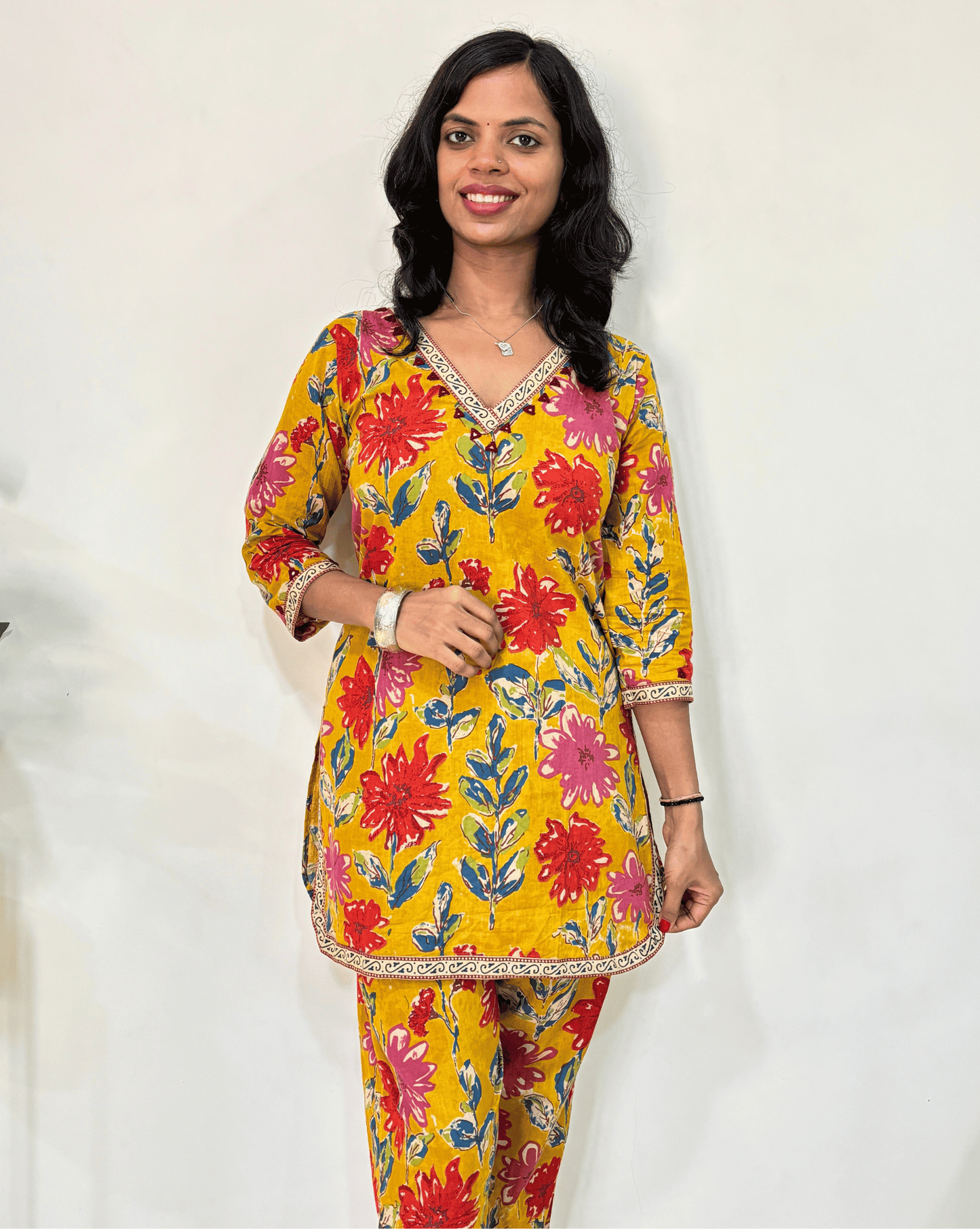 Blossom Ajrakh Cotton Co-ord Set