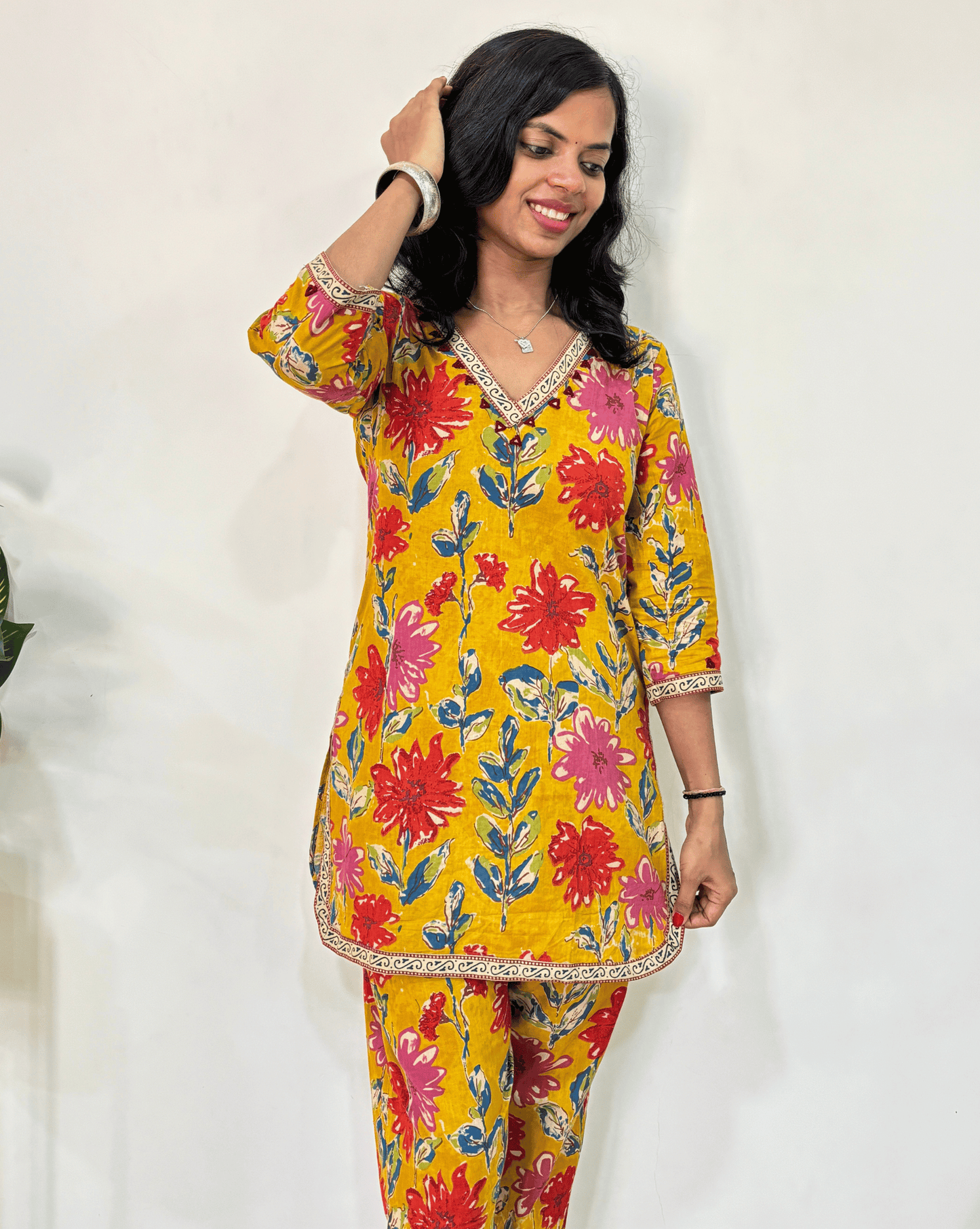 Blossom Ajrakh Cotton Co-ord Set