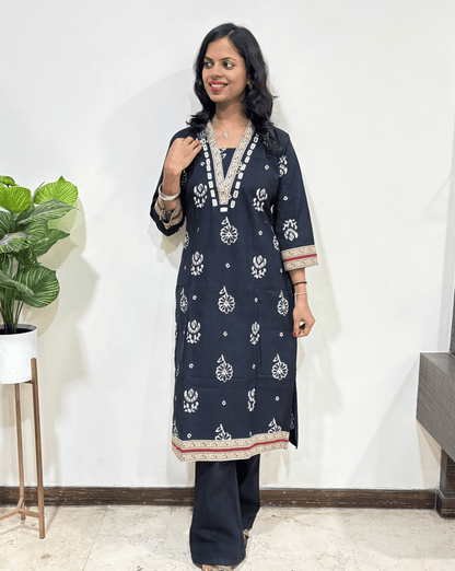 Amaya Ajrakh Long Kruti