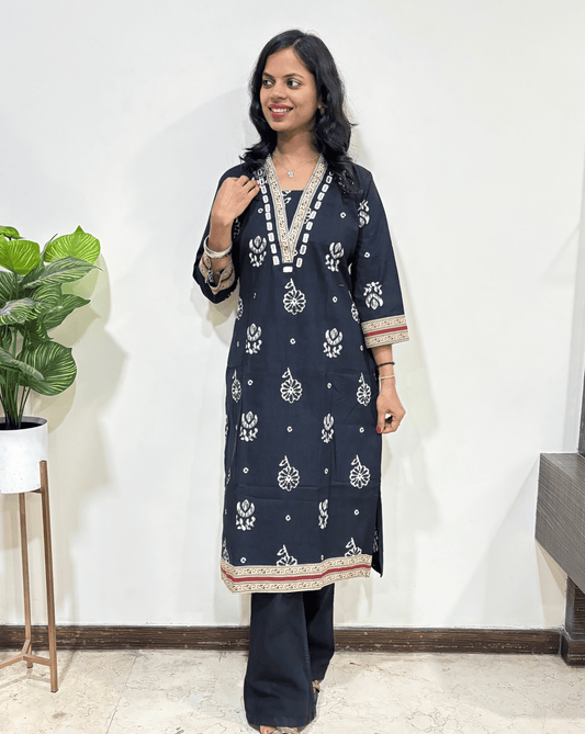 Amaya Ajrakh Long Kruti