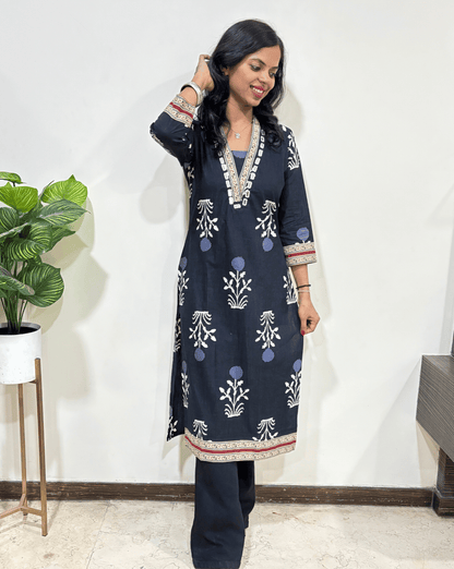 Amaya Ajrakh Long Kruti