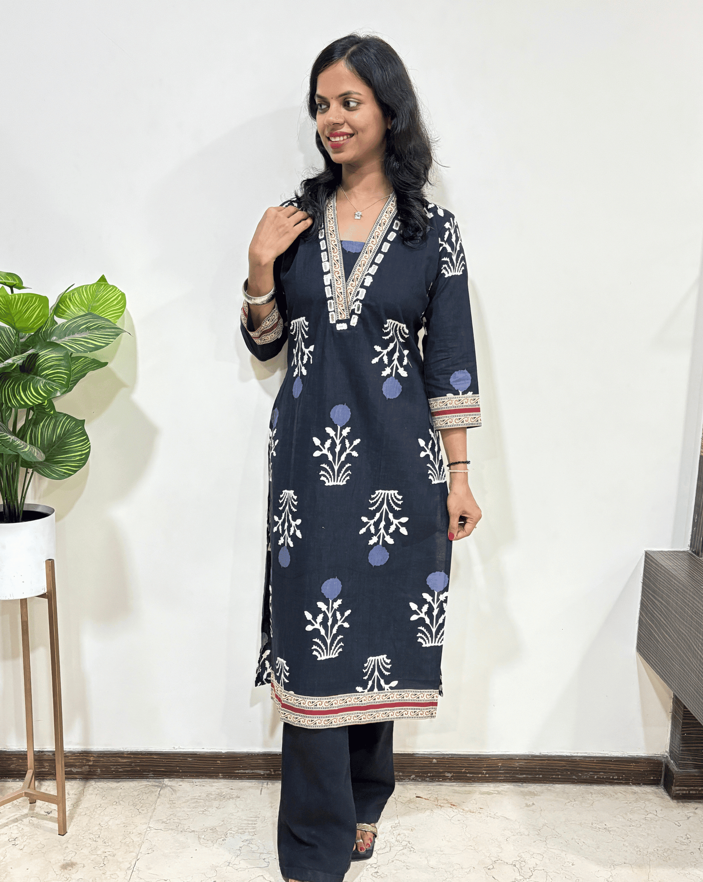 Amaya Ajrakh Long Kruti