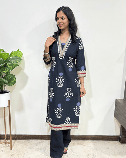 Amaya Ajrakh Long Kruti