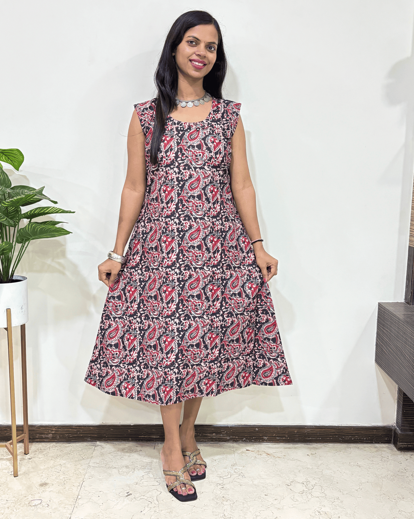 Tamannah Ajrakh Cotton Sleeveless Kurti