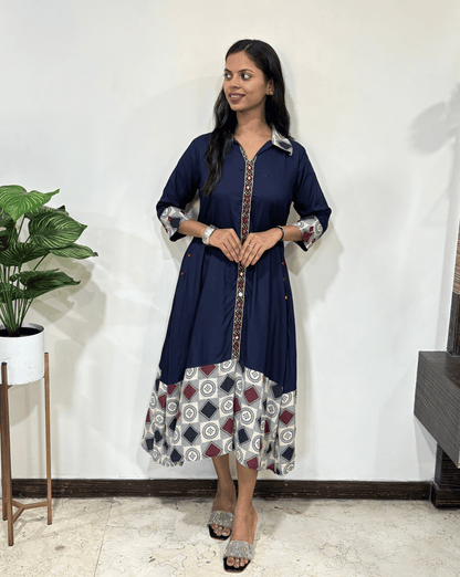 Tanaya Ajrakh A-line Kurti