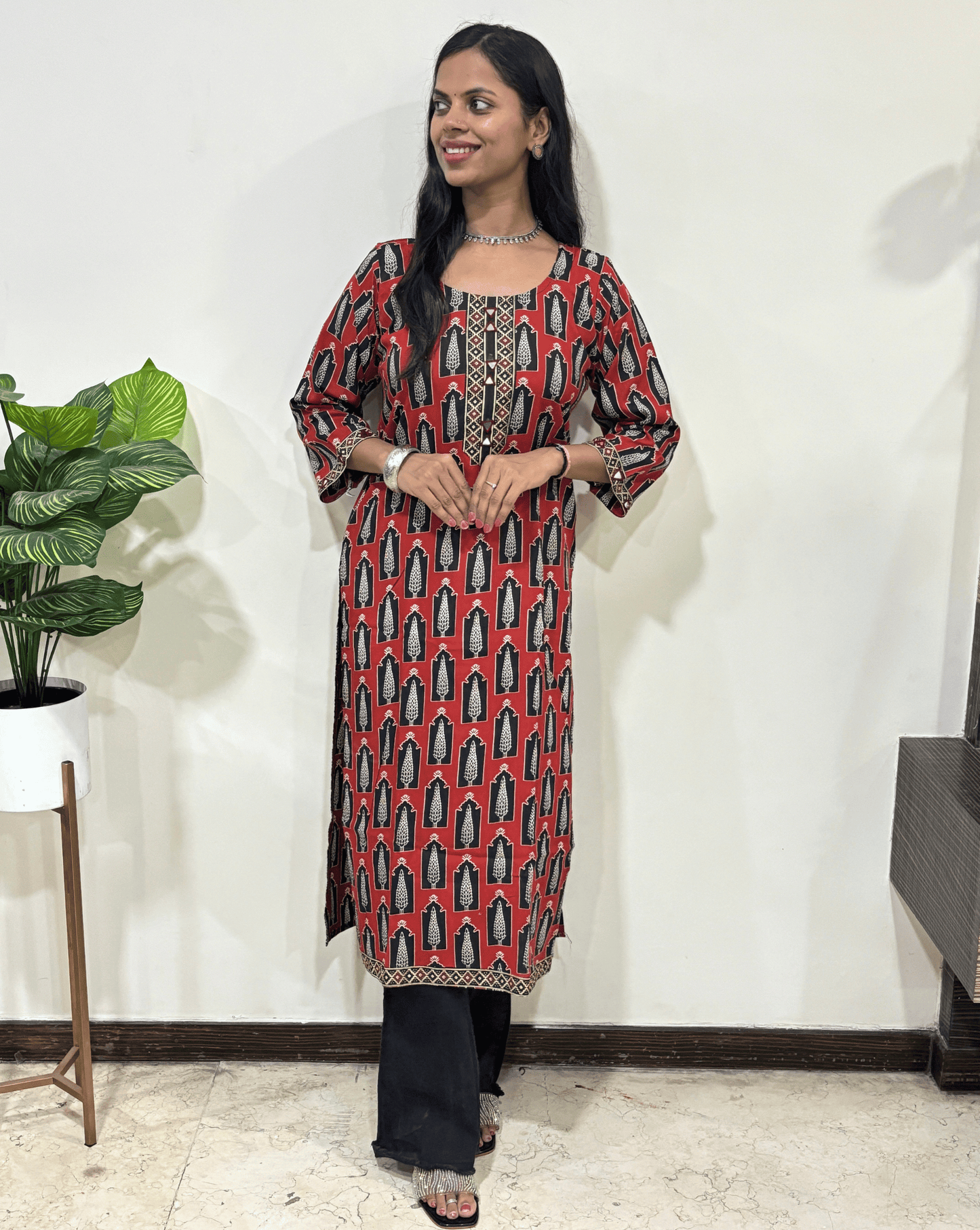 Urvi Ajrakh Long Kurti