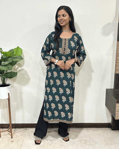 Urvi Ajrakh Long Kurti