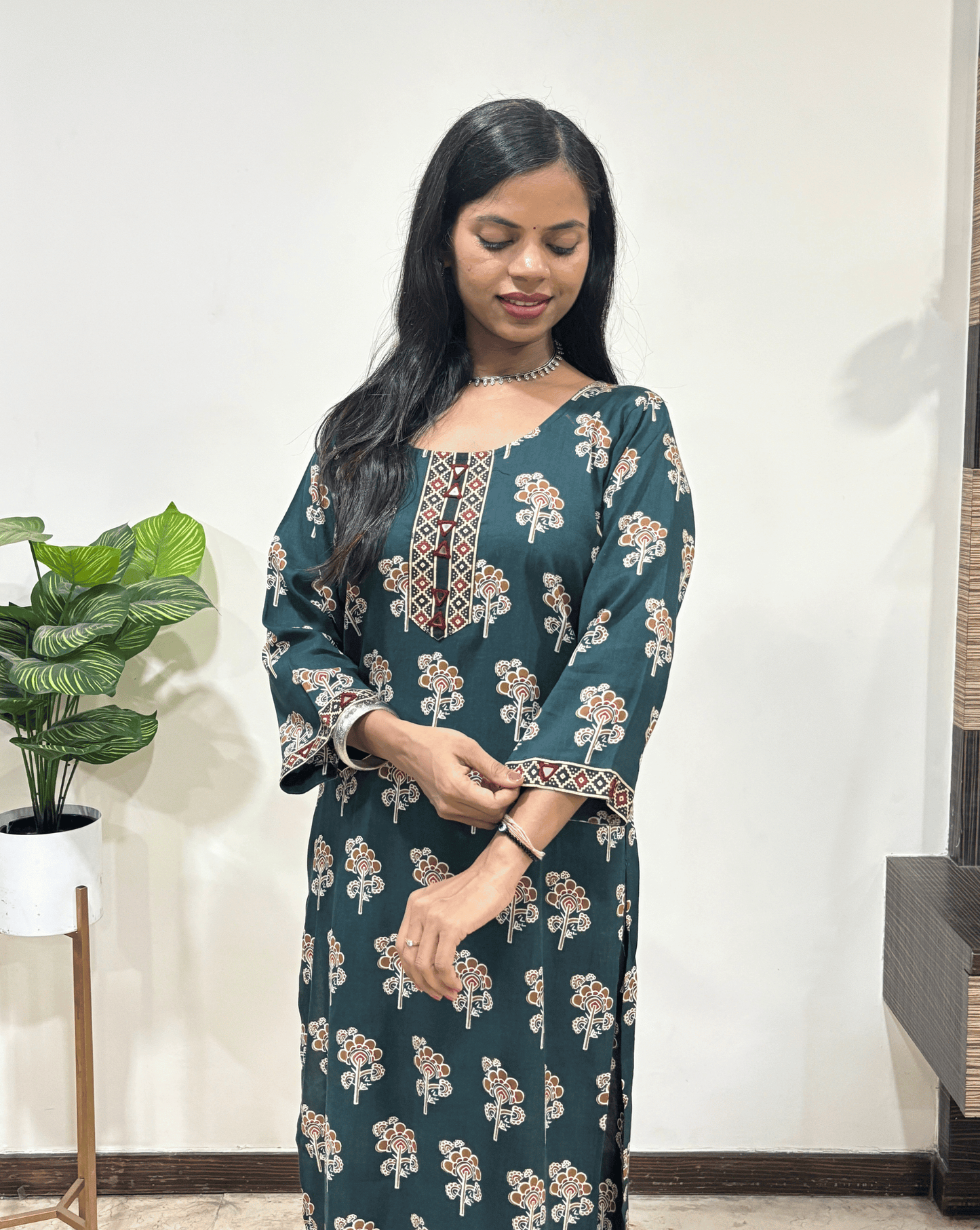 Urvi Ajrakh Long Kurti