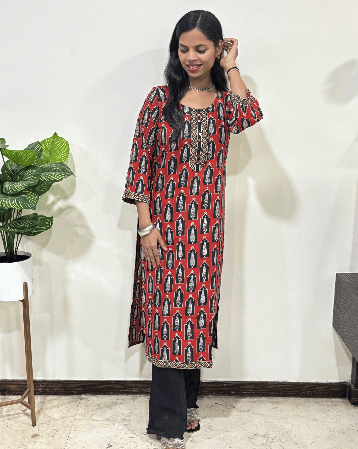 Urvi Ajrakh Long Kurti