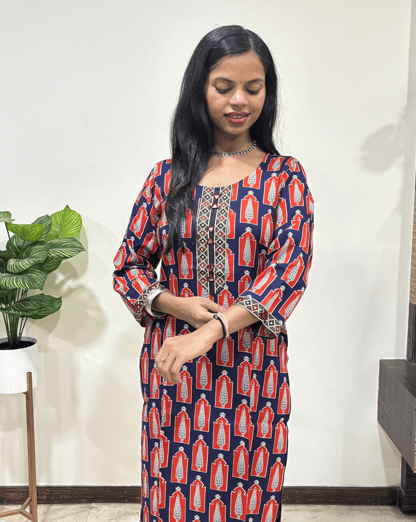 Urvi Ajrakh Long Kurti