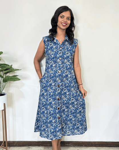 Kiara Floral Sleeveless Long Kurti