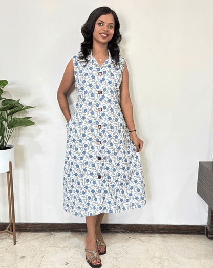 Kiara Floral Sleeveless Long Kurti