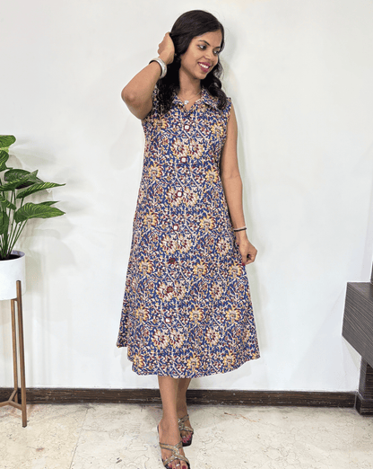 Kiara Kalamkari Sleevless Long Kurti