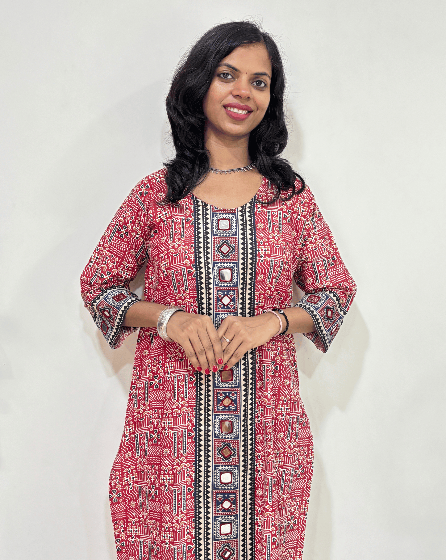 Mohini Ajrakh Long Kurti
