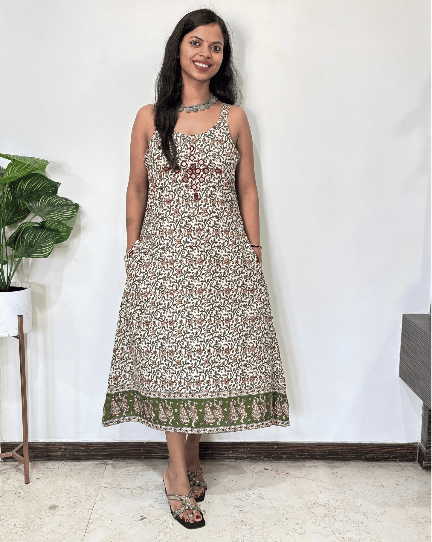Lily Strap Ajrakh Long Kurti