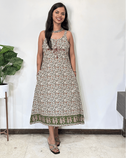Lily Strap Ajrakh Long Kurti