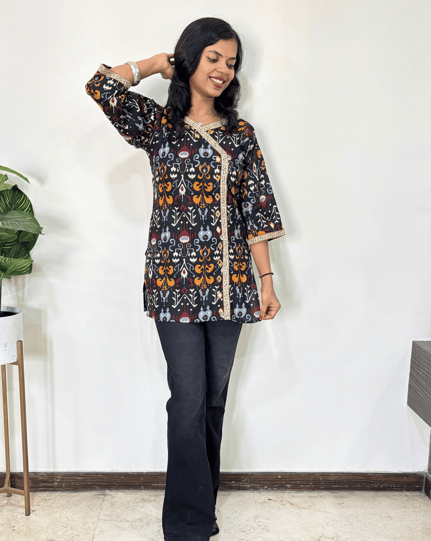 Saanvi Ajrakh Short Kurti