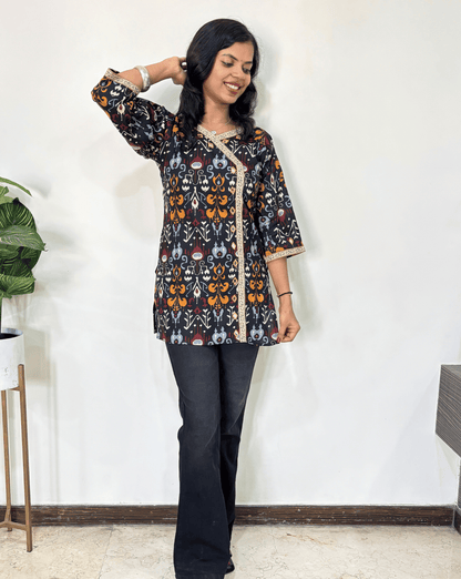 Saanvi Ajrakh Short Kurti