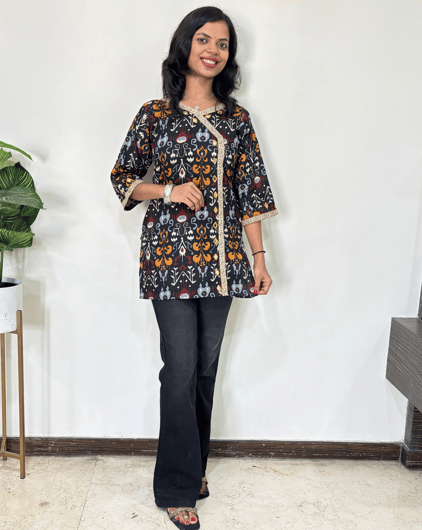 Saanvi Ajrakh Short Kurti