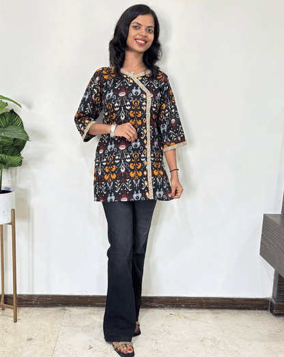 Saanvi Ajrakh Short Kurti